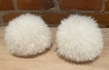 Load image into Gallery viewer, Cream White Faux Fur Pom Pom, 3.5-Inch
