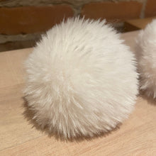 Load image into Gallery viewer, Small Cream White Faux Fur Pom Pom for Child&#39;s Knit Hat

