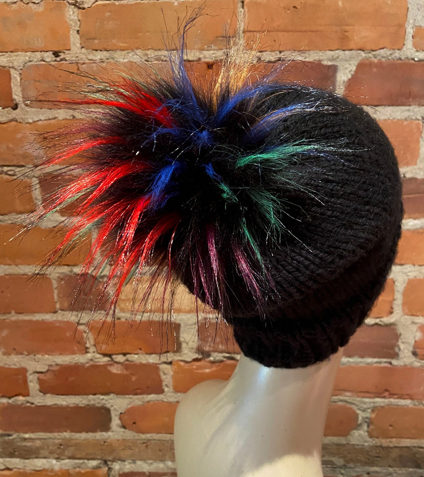 Fireworks Multi-Color Faux Fur Pom, 5 Inch