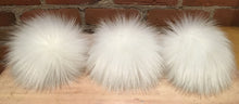 Load image into Gallery viewer, White Faux Lamb Fur Large Pom Pom, 6-Inch
