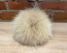 Load image into Gallery viewer, Golden Blonde Beige Coyote Fur Pom, 5-Inch
