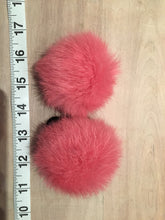 Load image into Gallery viewer, Small Rose Pink Rabbit Fur Pom Pom, 2-Inch
