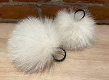 Load image into Gallery viewer, Small Ivory White Fox Fur Pom Pom, 3-Inch
