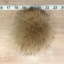 Load image into Gallery viewer, Beige Coyote Fur Pom Pom, 5-Inch
