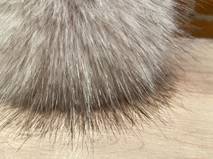 Pinkish Beige Fox Faux Fur Pom Pom, 5.5-Inch