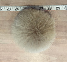 Load image into Gallery viewer, Powder Beige Coyote Fur Pom Pom, 5-Inch
