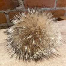 Load image into Gallery viewer, 5-Inch Golden Frost Upcycled Vintage Fur Hat Pom Pom

