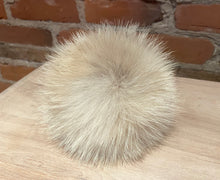 Load image into Gallery viewer, Blonde Cream Beige Coyote Fur Pom, 5.5-Inch
