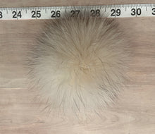 Load image into Gallery viewer, Custard Cream Fox Fur Pom Pom, 3.5 Inch

