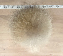 Load image into Gallery viewer, Blonde Cream Beige Coyote Fur Pom, 5.5-Inch
