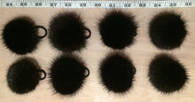 Load image into Gallery viewer, Black Mini Mink Fur Pom Pom, 2-Inch
