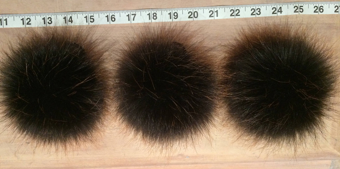 Black and Copper Hat Poms Measurement 5 Inches