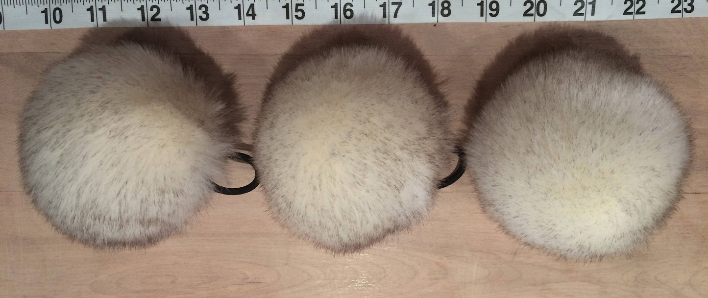 White Faux Fur Pom, 4 Inch