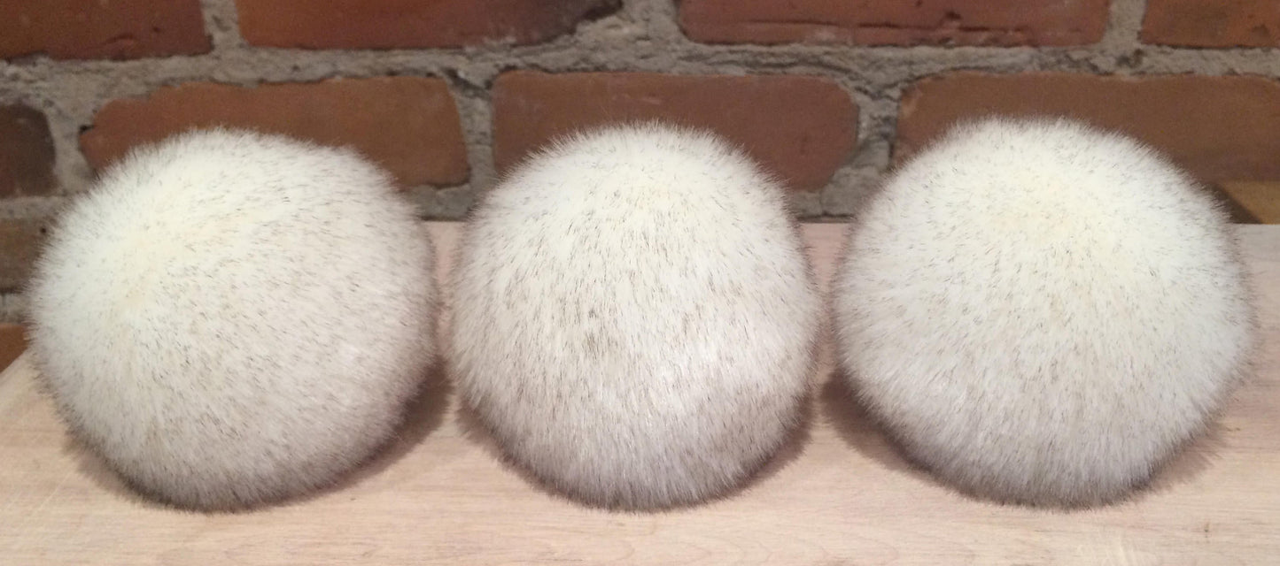 White Faux Fur Pom, 4 Inch