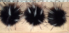 Load image into Gallery viewer, Spiky Black Pom Pom, Knit Hat Adornment, Faux Fur Pom, 5-Inch Fur Ball for Your Knit Hat, Winter Accessory, Knitting Supplies, Detachable, ellevintage.com
