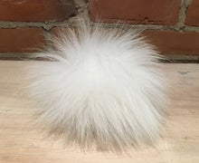 Load image into Gallery viewer, Pure White Lamb Fur Pom Pom, 5-Inch
