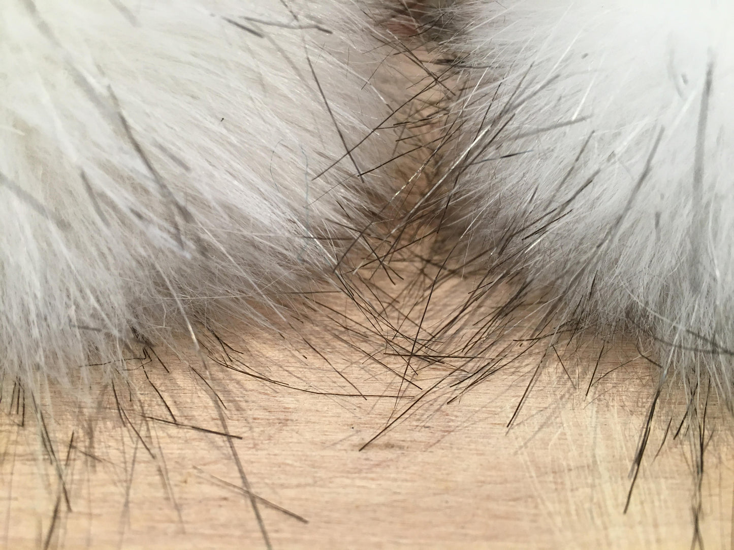 Blue Fox White Faux Fur Pom, 3.5 Inch