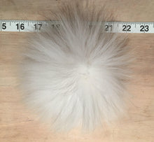 Load image into Gallery viewer, Pure White Lamb Fur Pom Pom, 5-Inch
