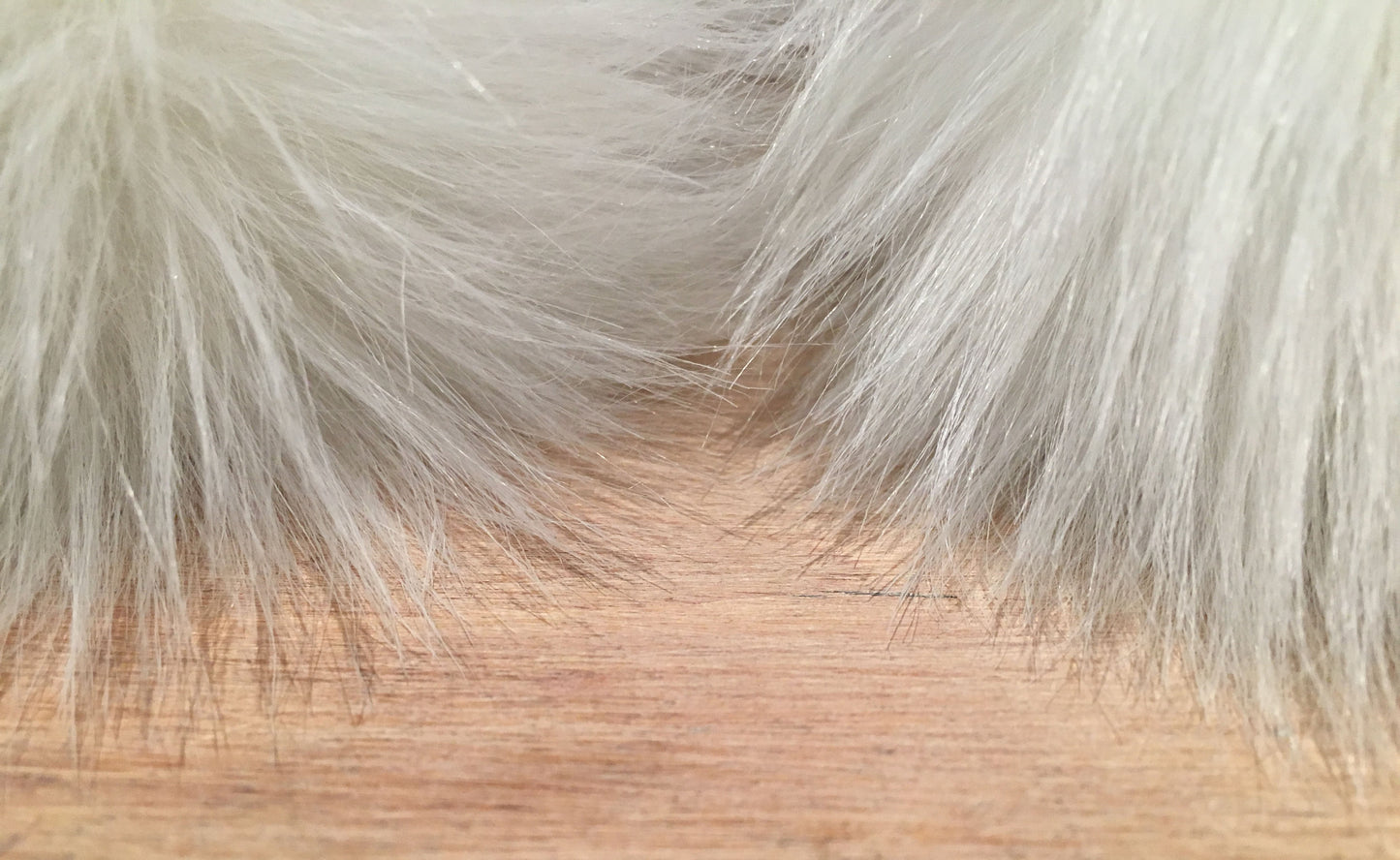 Bright Pure White Lamb Faux Fur Pom, 5 Inch