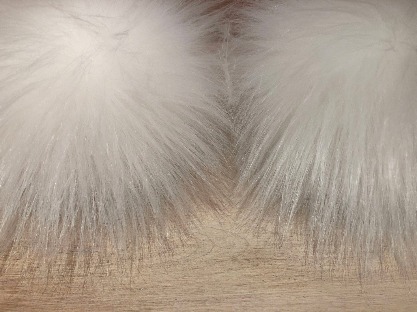 Pure Bright White Faux Lamb Fur Pom, 4 Inch