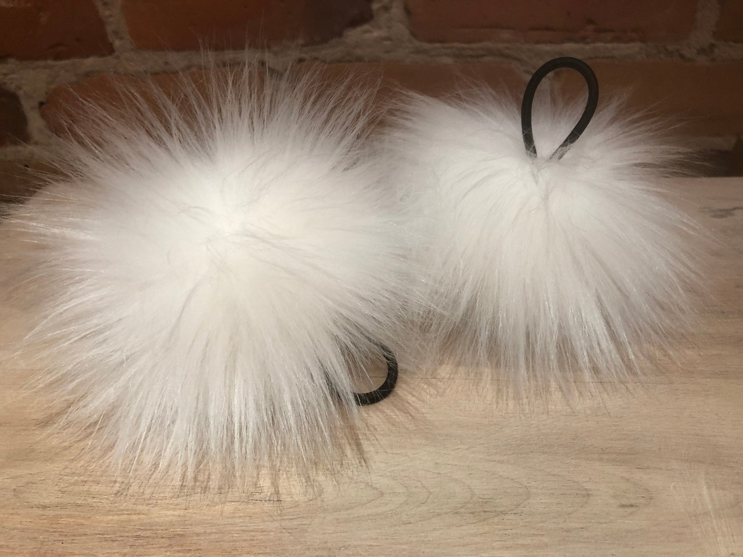 Pure Bright White Faux Lamb Fur Pom, 4 Inch