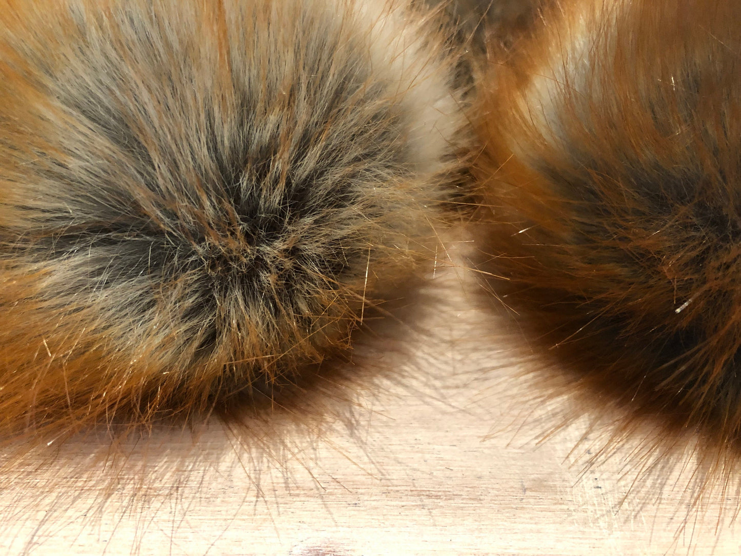 Vibrant Red Fox Faux Fur Pom, 5 Inch