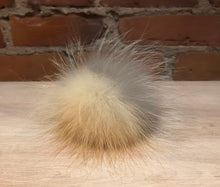 Load image into Gallery viewer, OOAK Multi-Colored Fox Fur Pom Pom, 3-Inch
