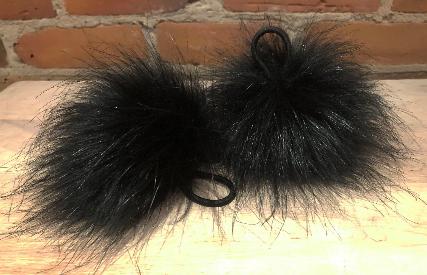 Wispy Black Hat Pom Pom, Faux Fur Beanie Adornment for Your Knit Hat, Black Hat Puff, Crochet Knitting Poms, Detachable 4-Inch Faux Fur Ball, ellevintage.com