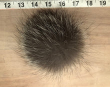 Load image into Gallery viewer, Silver Grey Fox Fur Pom Pom, 3.5-Inch

