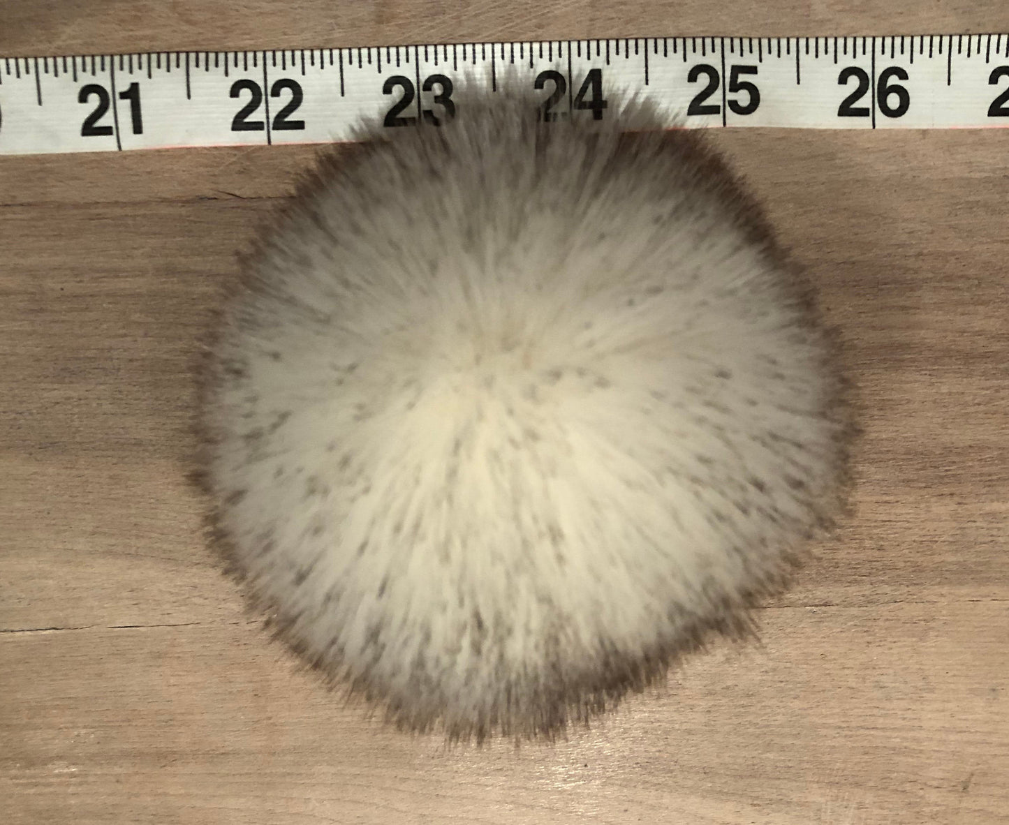 Ivory White Chinchilla Faux Fur Pom, 3.5 Inch