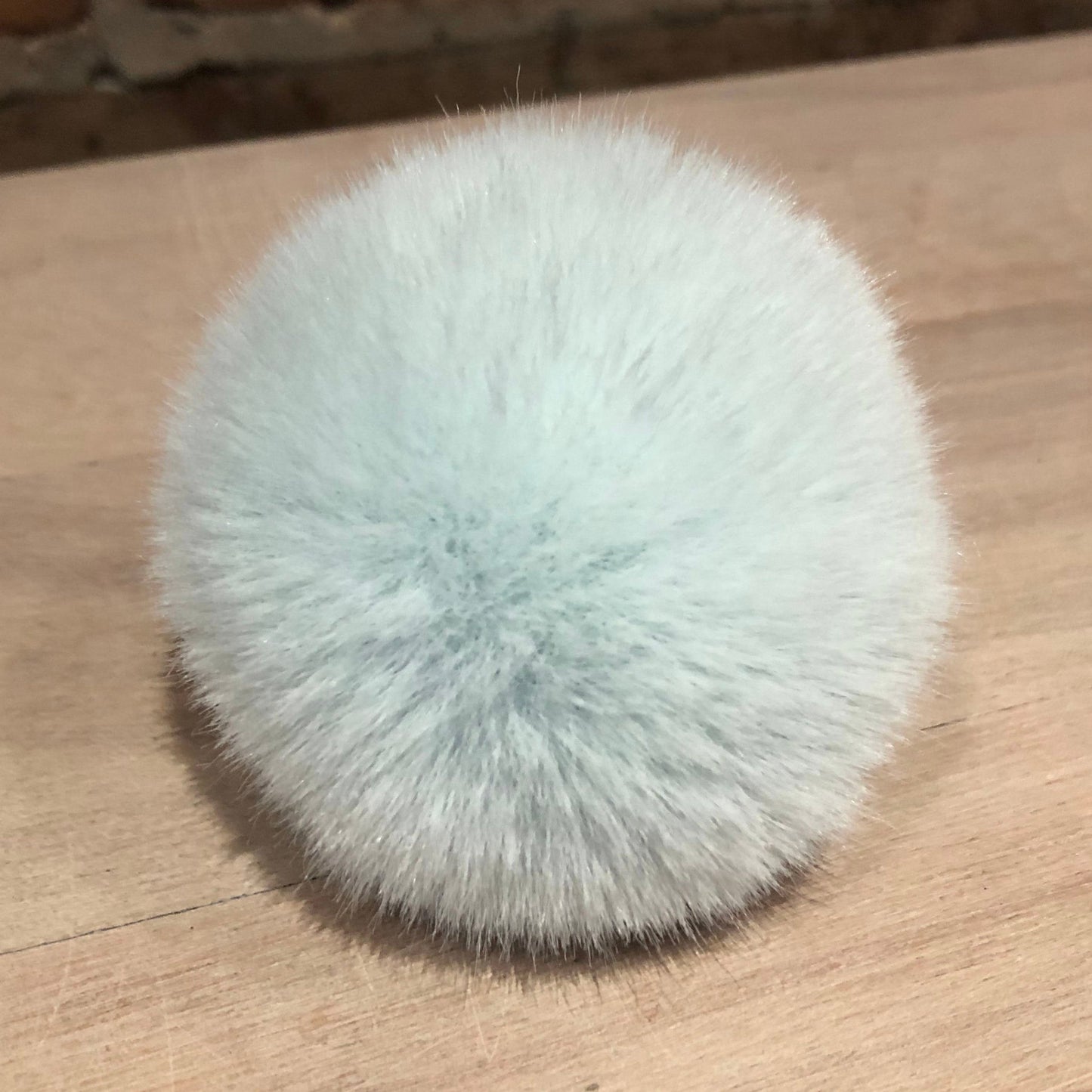 Small Green Faux Fur Chinchilla Hat Pom