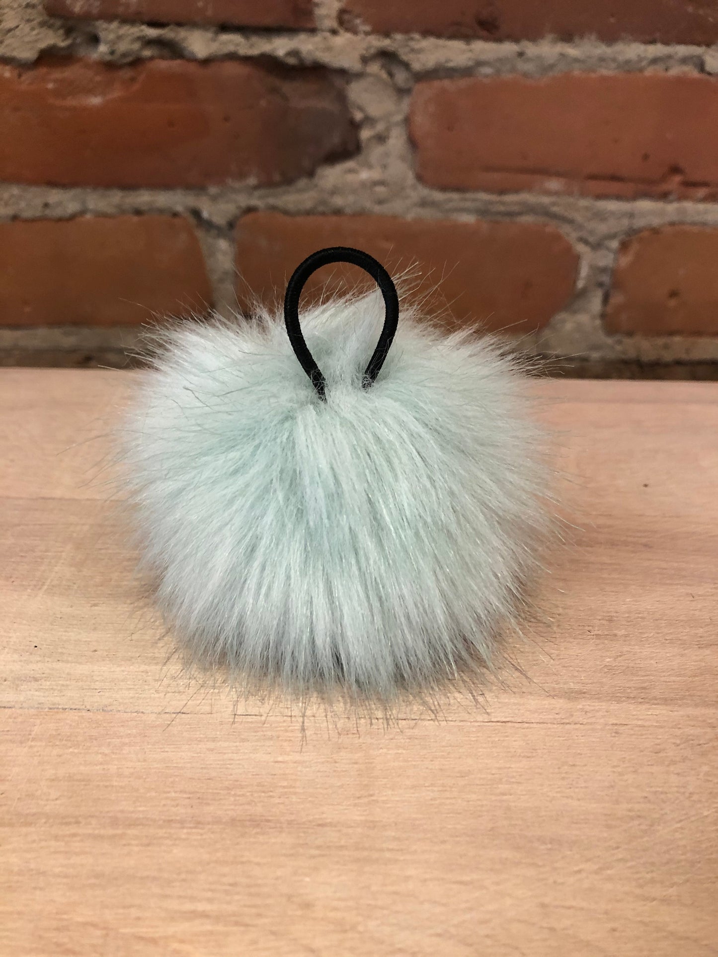 Mint Green Faux Fur Pom, 3 Inch