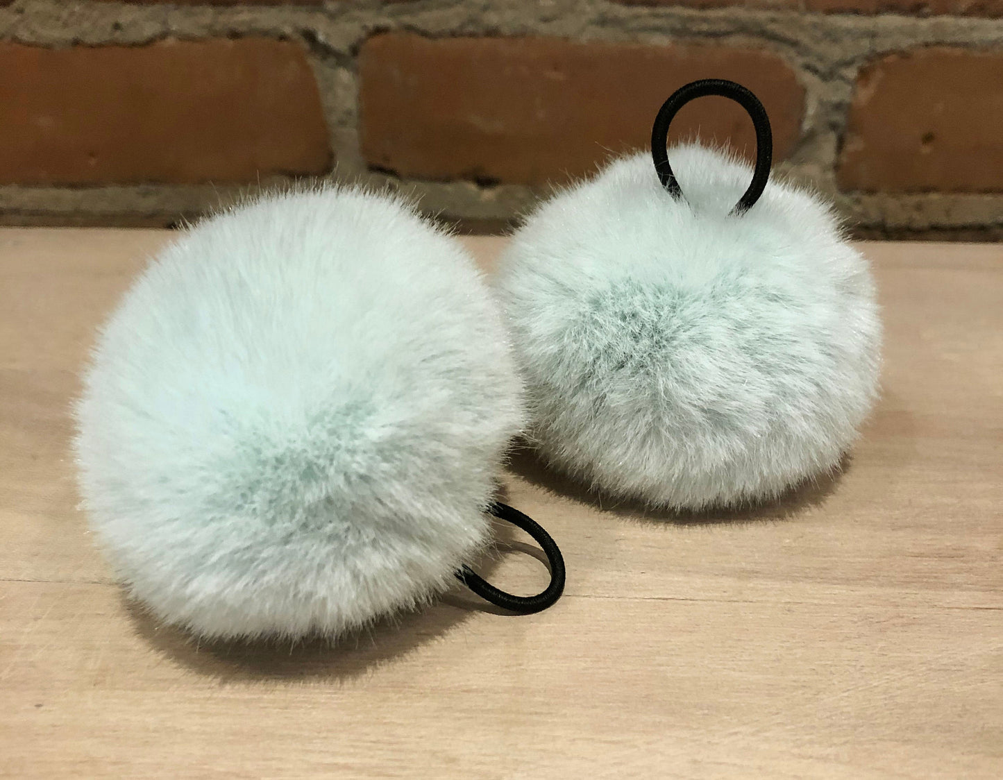 Fresh Mint Green Faux Fur Pom, 3 Inch